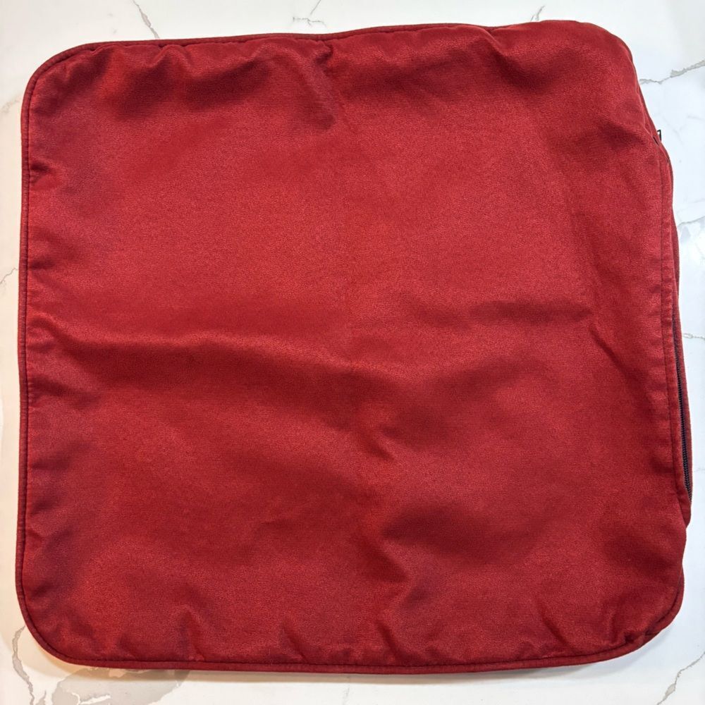 Set of 2 Microfiber Pillow Covers Red Throw Sham Zippered 18 X 18